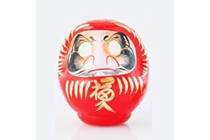 YOSHIDA DARUMA Daruma, Amulette Japonaise en Papier mâché, 12 cm Taille 2 (Rouge)