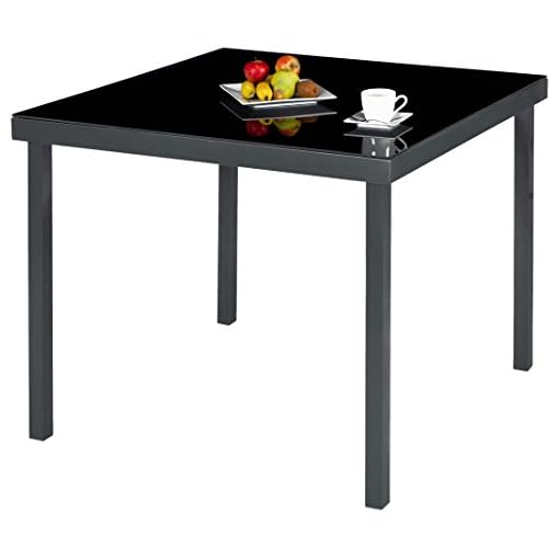 Ultranatura Gartentisch mit Glasplatte der Serie Korfu, Terrassentisch