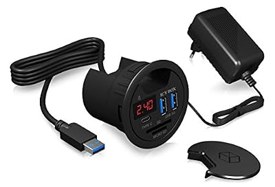 Icy Box IB-HUB1404 Hub USB Noir