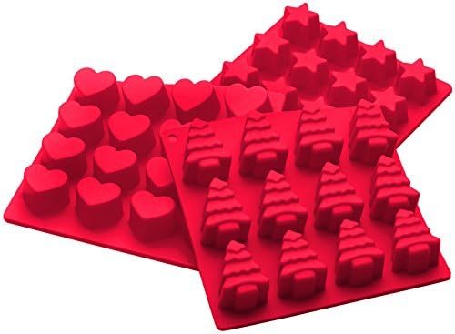 StarPack Premium Silicone Christmas Candy Molds Perfect for Holiday Candies, Chocolates, Soap, Gummies, and Ice! Bonus 101 Cooking Tips by StarPack Home