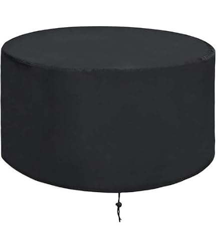 Housse De Protection Pour Brasero Rond 61 Cm - Tissu Oxford Imperméable - Sangle De Serrage - Pour Terrasse, Jardin - 2
