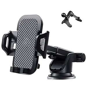 HSR Car Accessories Car Phone Holder Dashboard Windshield Air Vent Hands-Free Universal Car Phone Mount Compatible with Cell Phone