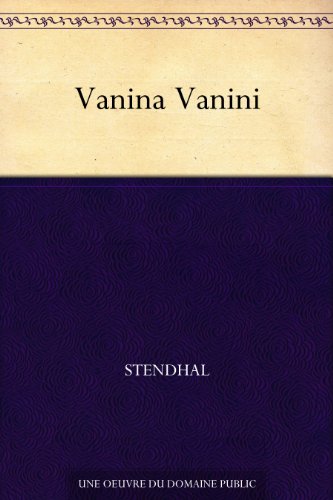Livres Couvertures de Vanina Vanini