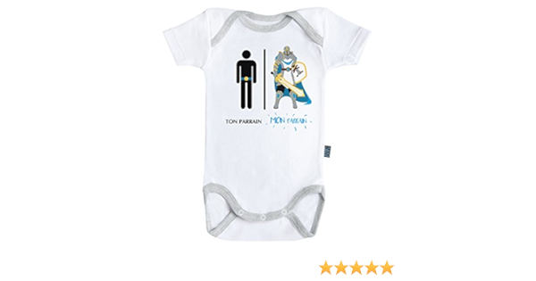 Coutures Grises Parent Blanc Mon Parrain Spartiate Baby Geek Ma Super Famille Coton Body Bebe Manches Courtes Fantaisie Et Specialty Vetements Centroarco Com