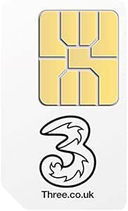 Three Mobile Broadband Ready to Go&nbsp;3GB Preloaded Data Standard&nbsp;SIM for&nbsp;3G Tablets