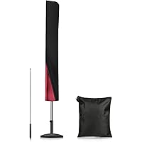 Vegena Sonnenschirm Schutzhülle mit Stab,Schutzhülle für Sonnenschirm,Sonnenschirm Abdeckung für Ø 300cm Standschirm und…