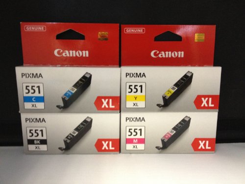 Canon CLI551XL cyan magenta schwarz gelb