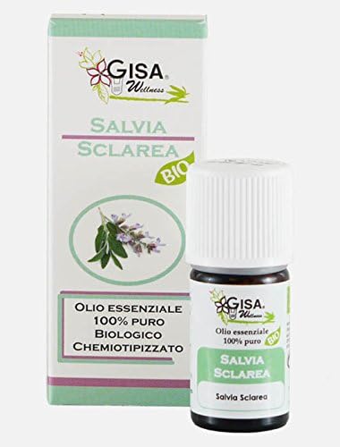 Gisa Italy CLARY SAGE, 100% Essential Oil Hight Quality, Therapeutic Food Grade, Massage, Yoga Diffusion