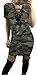 Price comparison product image Longwu Sexy Womens Bandage Deep V Neck Halter Camouflage Slim Cocktail Mini Dress Camouflage1-L