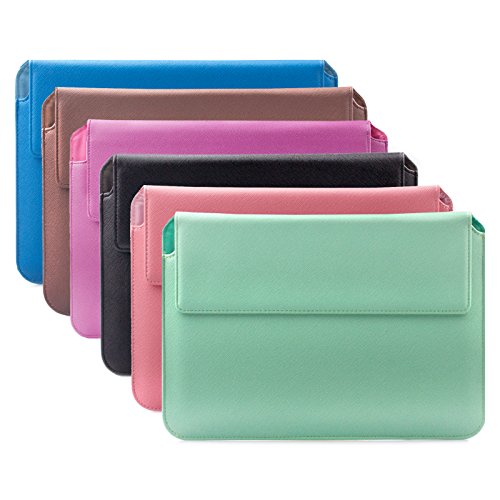 MacBook Pro 15“ Tasche | passend für 14.0 bis 15.6 Zoll Laptops | Hippo Optik blau | iCues Piquante Etui | weitere Leder-Imitat – und Farbvarianten verfügbar | universelle Schutz-Hülle mit Geschenk-Box - 8