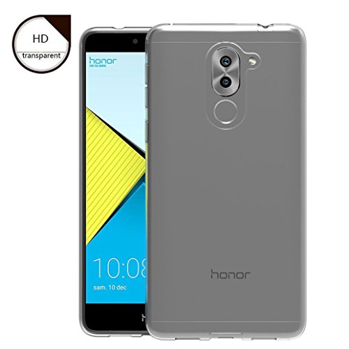 Cover Honor 6X + [2-Pack Pellicola Protettiva in Vetro Temperato], YooweiÂ® Cover Honor 6X Silicone Morbido TPU Chiaro Cristallo Estremamente Sottile Puro Trasparente per Huawei Honor 6X