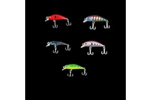 ZFYANSSEE 5 Pcs 5cm Fishing Lures Set Artificial Spinner Minnow Baits for Trout Bass Pike Perch Lures