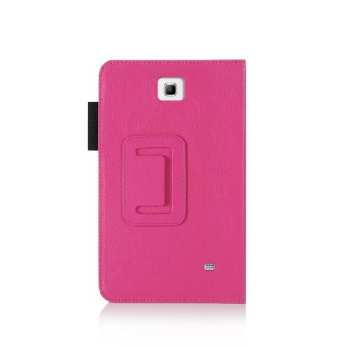 Invero® Premium Hülle Ledertasche umfasst Ständer Feature, Displayschutzfolie und Eingabestift Kugelschreiber für Samsung Galaxy Tab 4 7,0 Zoll SM T230 T231 (Rosa / Pink) - 3