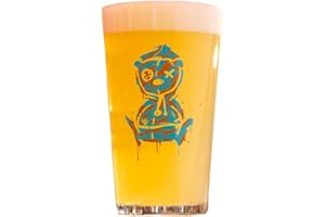 CHARM FOOT Tiny Rebel Vaso de cerveza de pinta nucleado (1 vaso)