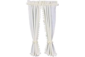 Melody Jane Dolls House Cream Curtains on Rail Miniature 1:12 Scale Window Accessory