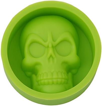 Jumrun Silicone Skull Head Muffin Cup Cake Cookie Mould Mold Chocolate Mold Cake Decoration Baking Kitchen Tools (Green)