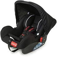 LuvLap Infant Baby Car Seat Cum Carry Cot and Rocker with Canopy - Black