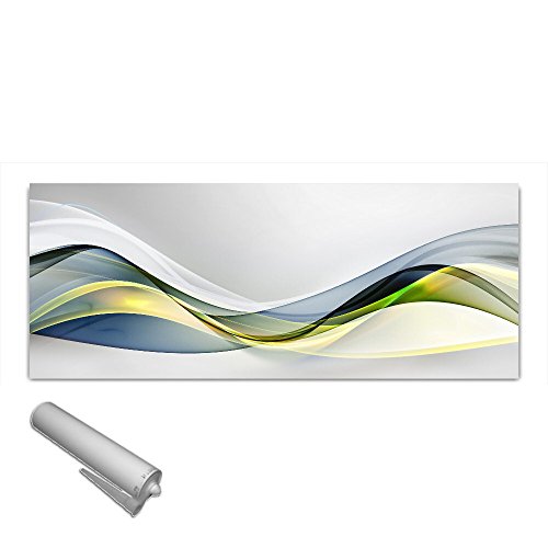 Küchenrückwand von DekoGlas aus gehärtetem vorgespanntem Glas 125x50cm Echtglas Float Sicherheitsglas ESG kein Acrylglas Spritzschutz Fliesenspiegel Nischenwand Abstrakt