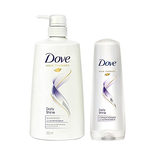 Dove Daily Shine Shampoo, 650ml with Dove Daily Shine Conditioner, 180ml RS.438 (30.00% Off) - Amazon