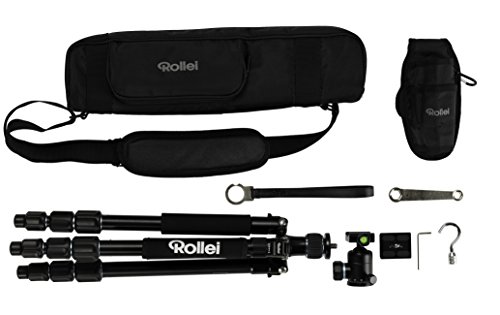 Rollei C5i Stativ, inkl. Kugelkopf, Schnellwechselplatte und Stativtasche, Umbau zum Einbeinstativ möglich – Arca Swiss – Schwarz - 3