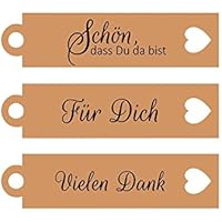25 Geschenkanhänger Papieranhänger Tags Etiketten Schön, dass Du da bist
