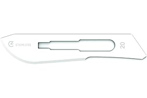 GIMA - Sterile Einwegklinge, aus Edelstahl, Nr. 20, 100er-Pack, 27024