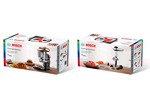 Bosch MUZ9HA1 Lifestyle Set Hunting Adventure, Fleischwolf, Wurststopfer, Kebbevorsatz, Lochscheiben 3,5-8 mm für Küchenmaschinen OptiMUM - 2