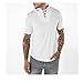 Produktbild Challeng Herren T-Shirt Slim-Fit, Oversize Herren Vintage T-Shirt Verwaschen V-Neck Basic V-Ausschnitt Shirt,Bluse Herren Sommer (S, Weiß)