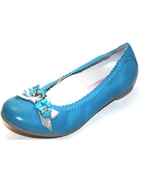 Cherie Kinder Schuhe Mädchen Ballerinas 7804, Blau (blau/silber), EU 32 (ohne Karton)