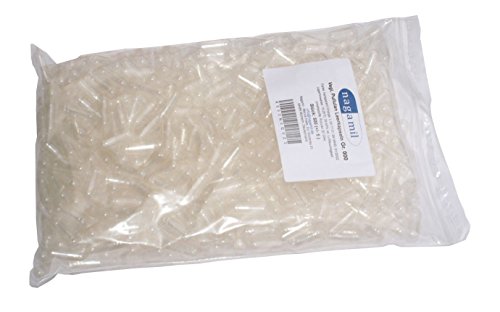 nagamil vegetarische Leerkapseln aus Pullulan Gr. 000, transparent, 500 Stück