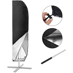 MOHOO Housse de Protection pour Parasol Déporté Couverture pour Parasol de Jardin en 420D Oxford Couverture Parapluie housse de parasol Imperméable Anti-Poussière/UV/Intempéries 265*40*70cm Grande