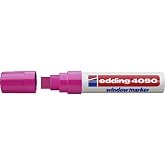 edding 4090 tebeşir kalemi - fosforlu pembe - 1 tebeşir kalemi - 4-15 mm kesik ucu