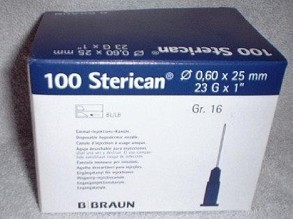 Preisvergleich Produktbild Sterican Standardkanüle Gr. 16 G23 x 1" blau, 100 St