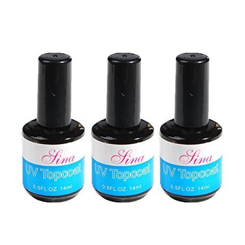 Fashion Gallery New 3 UV Topcoat Nail UV Gel Top Coat Seal Base Primer Set