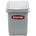Curver Gray Plastic Flip / CLICK-IT Top Waste Bin, 1.5 L, EF500330