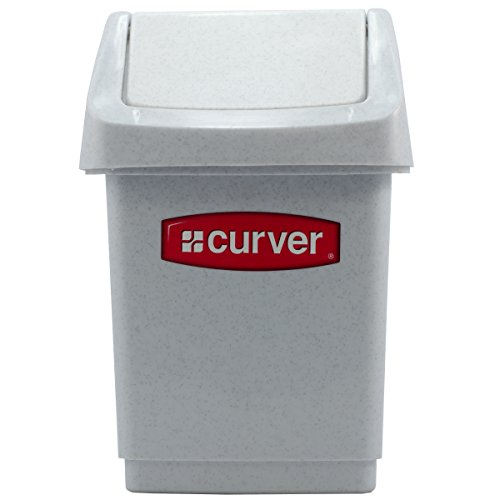 Curver Gray Plastic Flip / CLICK-IT Top Waste Bin, 1.5 L, EF500330