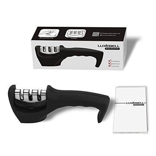 Luxebell® Messerschärfer Messerschleifer Knife Sharpener Mit 3 Etappen,Messerschärfer für Küchenmesser, Keramikmesser aller Größen - 6