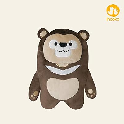 inooko - Mountain Folks, Max l'ours, Jouet en Peluche Toute Douce et résistante pour Chien. Eco-Friendly. Taille M (20 x 15 cm)