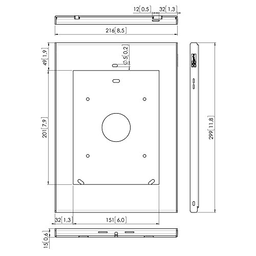 Vogel’s PTS 1214 Sicherungsgehäuse für alle Ipad Air und Ipad Air 2, Home Taste vollständig verdeckt, silber - 5
