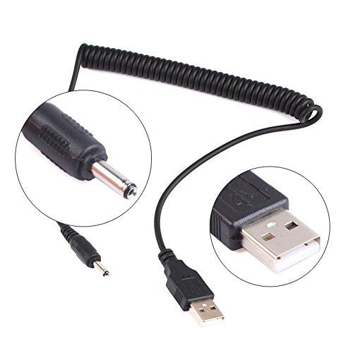 calistouk Elastic 1,5 m 5 ft Power Spring Spiralkabel 3,5 mm Hohlstecker für Android-Tablets DC 3.5*1.3MM
