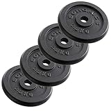 4 x Scheiben mit je 2,5 kg Gewicht (weicht +3%/-3% ab) - Aus hochwertigem Gusseisen, für mäßige Gewichtssteigerungen