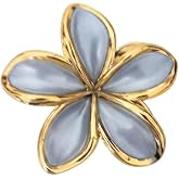 Lotus Sa&ccedil; Tokası &ndash; B&uuml;y&uuml;k Boy 8 cm, Tekli Sa&ccedil; Tokası, Lotus &Ccedil;i&ccedil;eği Tasarımı (Gri)