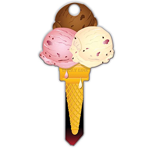 Lucky Line clave formas, bandera americana, casa clave en blanco kW/11, 1 Clave (B101 K) Weiser WR5/3