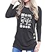 Produktbild Dasongff Damen Langarm Rundhals Ausschnitt Lose Bluse Hemd Pullover Oversize Sweatshirt Oberteil Tops mit Brief Drucken