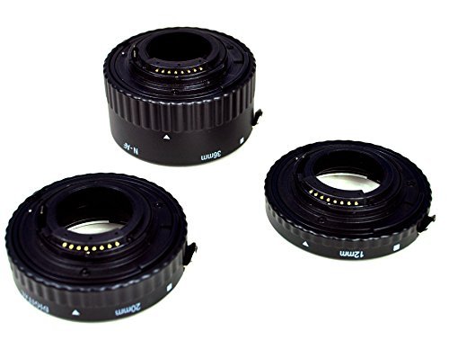 Mondpalast   3 Bagues allonges 12mm 20mm 36mm Macro Tubes d extension M  tal autofocus AF pour Nikon AF AF-S DX FX