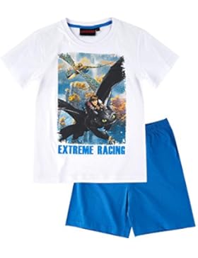 Dragons Jungen Shorty-Pyjama - weiß