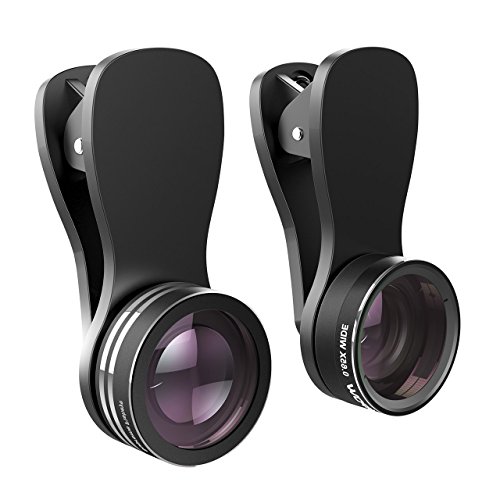 Mpow 3 in 1 Clip-on Lens Kit for Mobile Carmera with 180 Degree Fisheye Lens+10X Macro Lens,+0.65x Wide Angle Lens High Definition for Iphone5/5s/6/6s,Oneplus,Redmi/MI,Vivo,Oppo,Moto,Samsung,Lenovo,Lumia and More RS.899 (55.00% Off) - Amazon