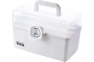 alslovkar Boîte Multi-Usage À Pharmacie avec Fermeture Sécurisée pour Enfants, Multicouche,Rangement Medicament, pour Urgences, Boîte De Premiers Soins