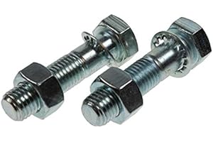 BITS4REASONS – Lot de 2 écrous M16 et boulons 65 mm haute résistante pour boule de remorquage avec rondelles résistantes aux secousses (approuvés par le Royaume-Uni et l'UE MP248)