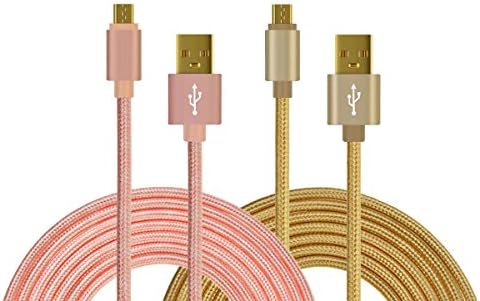 Micro USB Charger Cable, CIKOO 2 Pack 2M Long Nylon Braided Micro USB 2.0 Data Fast Charging Cable for Galaxy S7 S6 Edge S5 Note 5 Tab, LG, ZTE, Huawei Xiaomi Android Device
